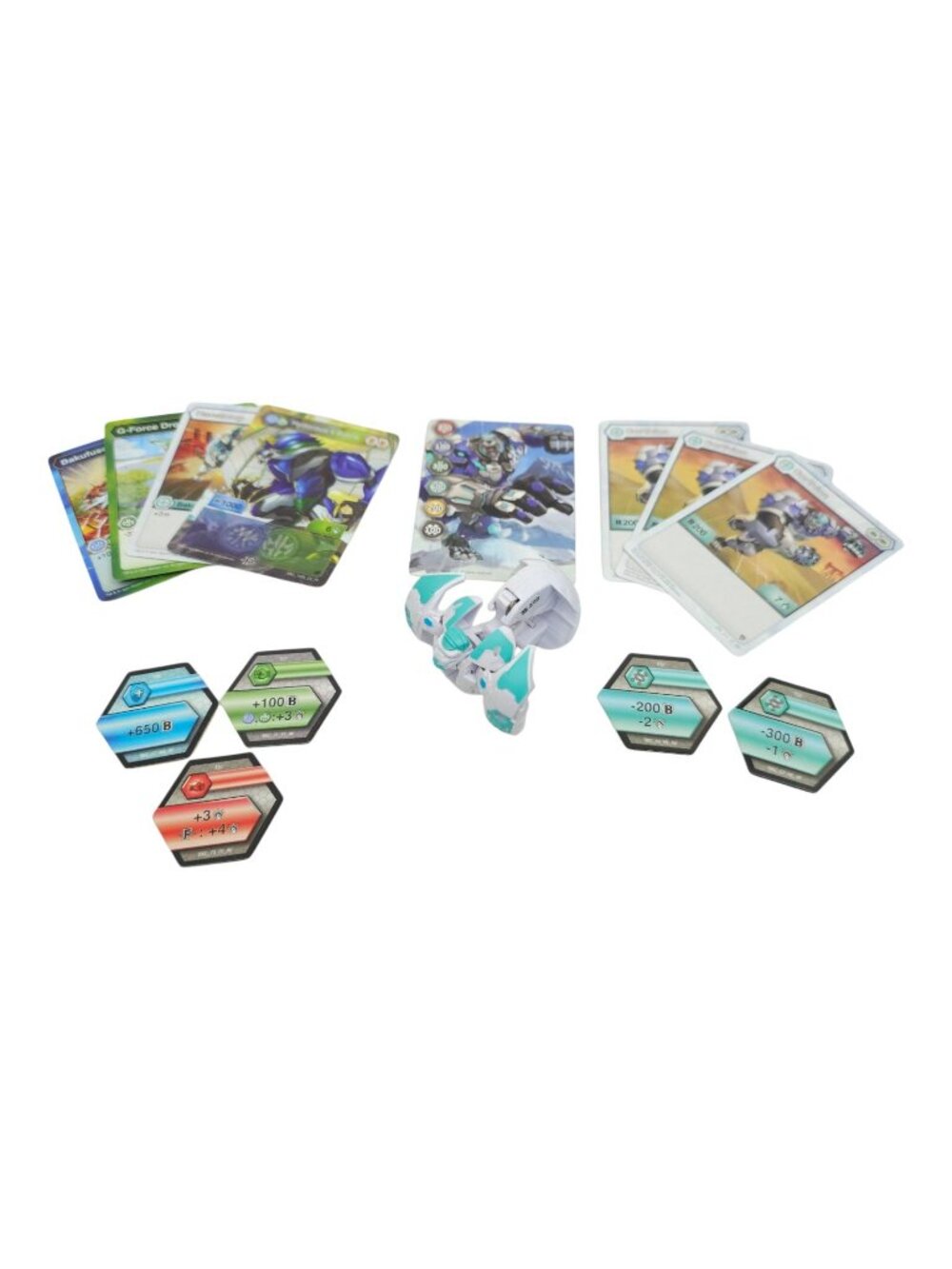 Bakugan Gorthion White Haos Battle Planet B200 Cards BakuCores Spin Master
